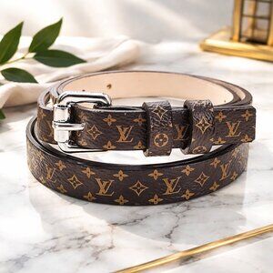Authentic Louis Vuitton Monogram Belt LV Leather Belt Unisex